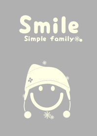 smile & knit cap Silver gray