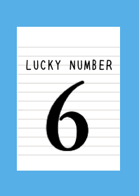 LUCKY NUMBER 6 NOTEBOOK/BLUE
