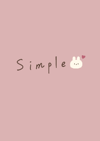simple cute rabbit theme dull pink