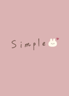 simple cute rabbit theme dull pink