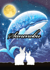 Sanenobu Beautiful rabbit & whale