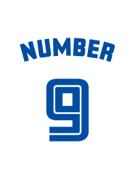 Number 9 White x blue version