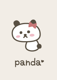 Panda.Beige.Ribbon