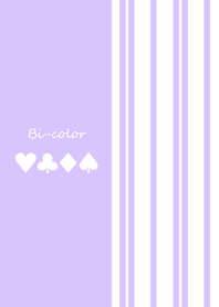 Bi-color -Pastel purple stripe-