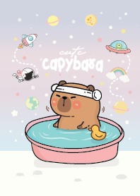 Capybara cute pastel