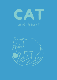cat & heart Yacht blue