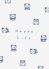 Small Panda pattern/gray navy