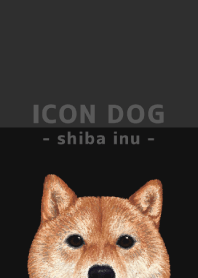 ICON DOG - shiba inu - BLACK/01