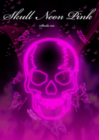 Skull  Pink butterfly