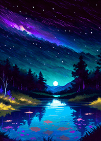 Beautiful starry night view#2748