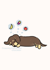Dreaming Dachshund-chocolate-