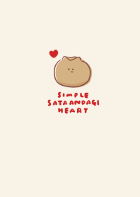 simple Sata Andagi heart beige