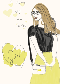 Girl of the watercolor glasses