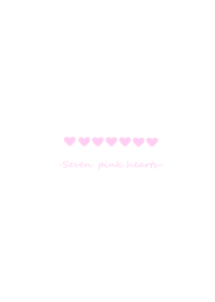 Seven pink heart