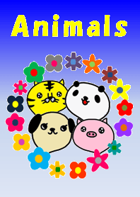 かわいらしいポップな動物達