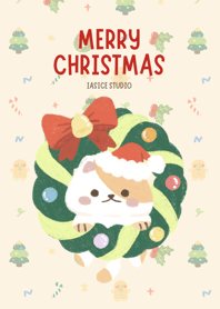 Merry Christmas cute cat