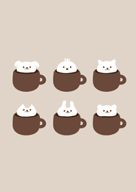 動物 - コーヒーカップミルクセーキ