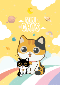 Cats Sky Rainbow Yellow