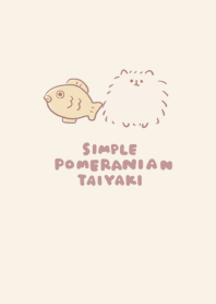 simple pomeranian Taiyaki beige