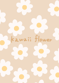 Simple cute flower beige