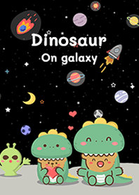 Dinosaur on galaxy.