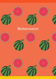 sweet watermelon on red & yellow