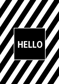 斜めストライプ (Black&White)