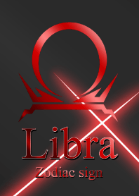 -Zodiac signs Libra Red Black2 symbol-