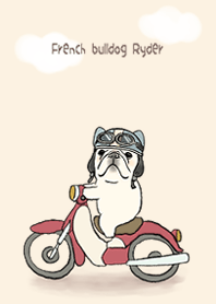 french bulldog rider.