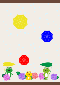 Frogs on a rainy day  brown