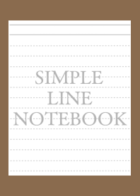 SIMPLE GRAY LINE NOTEBOOK-BROWN