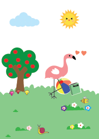 Simple cute flamingo theme (JP)