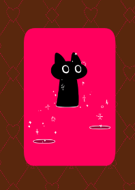 Dark cat Cat coming out of a hole