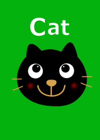 Black cat and green from japan