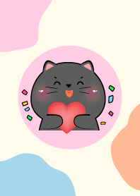Simple Emotions Of Black Cat Theme