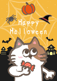 고양이 할로윈!(해돋이노란색)