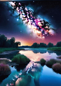 Bright Moon and Dawn 8513bB