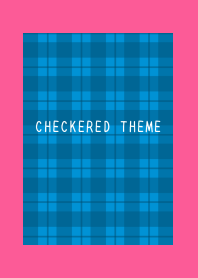 BLUE CHECKERED THEME-HOT PINK