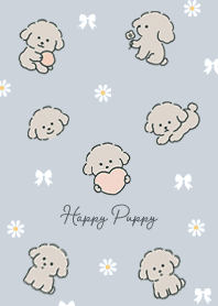 blue Every Day is Happy Puppy 05_2