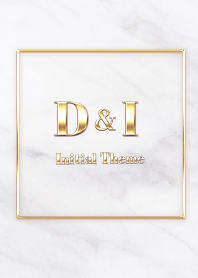 【 D&I 】Initial Theme Gold - ホワイト