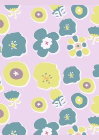 Northern Flowers on light purple