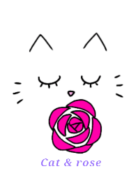 Cat & rose