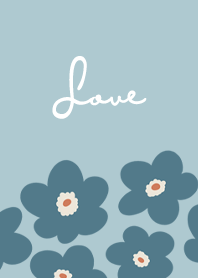 in bloom, flower b / sea blue