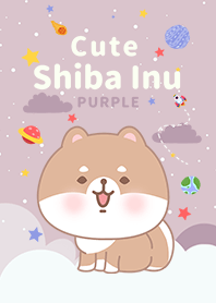 ชิบะอินุ ท้องฟ้าเต็มไปด้วยดวงดาว สีม่วง