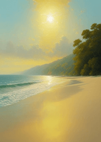 Summer beach, white clouds cC29D2
