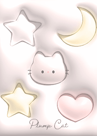 babypink Cat, moon and stars 09_2