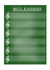 MUSIC BLACKBOARD/WHITE