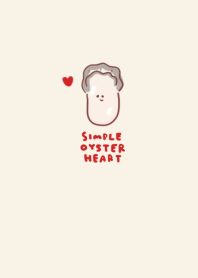 シンプル カキ ハート ベージュ