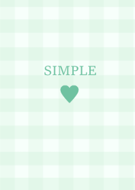 SIMPLE HEART -mintgreen check-