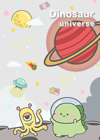 浩瀚宇宙-恐龍與外星人-月球-灰色星空